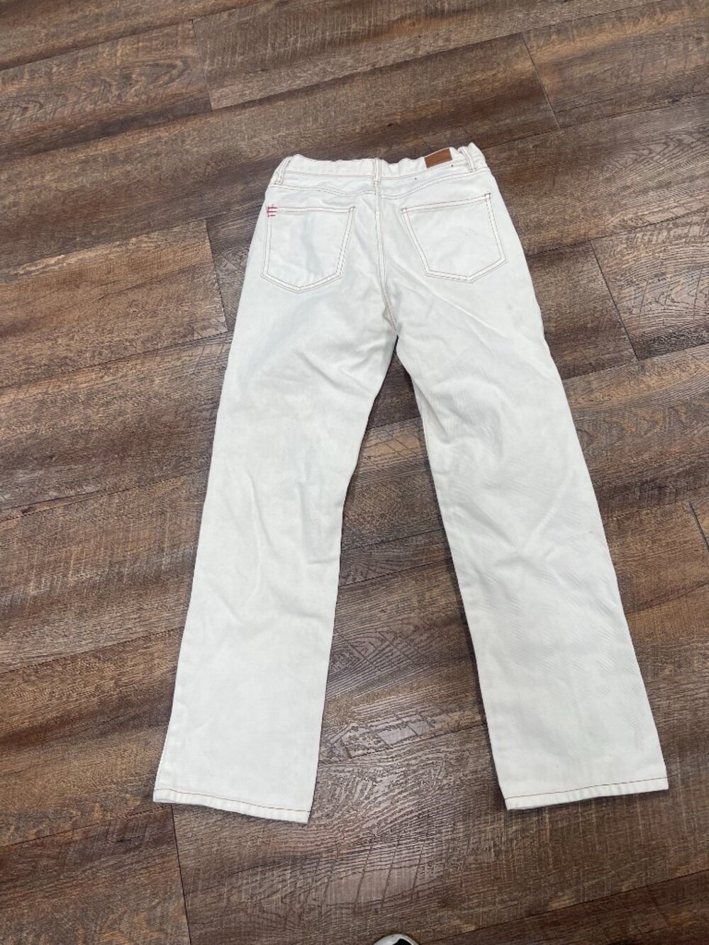 BDG Loose Straight Destroyed Ivory Denim Jeans Size 27 - Picture 13 of 13